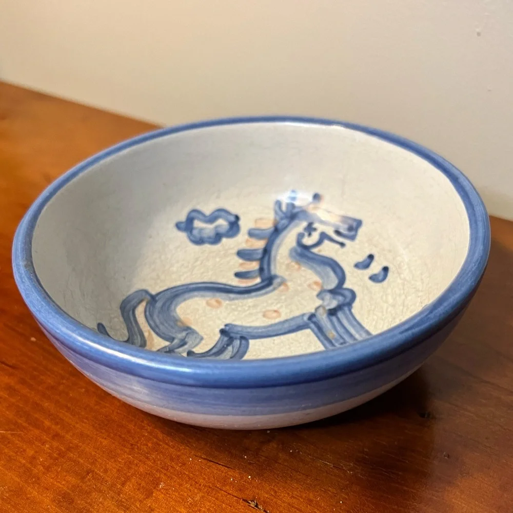 M.A.Hadley pottery vintage horse bowl